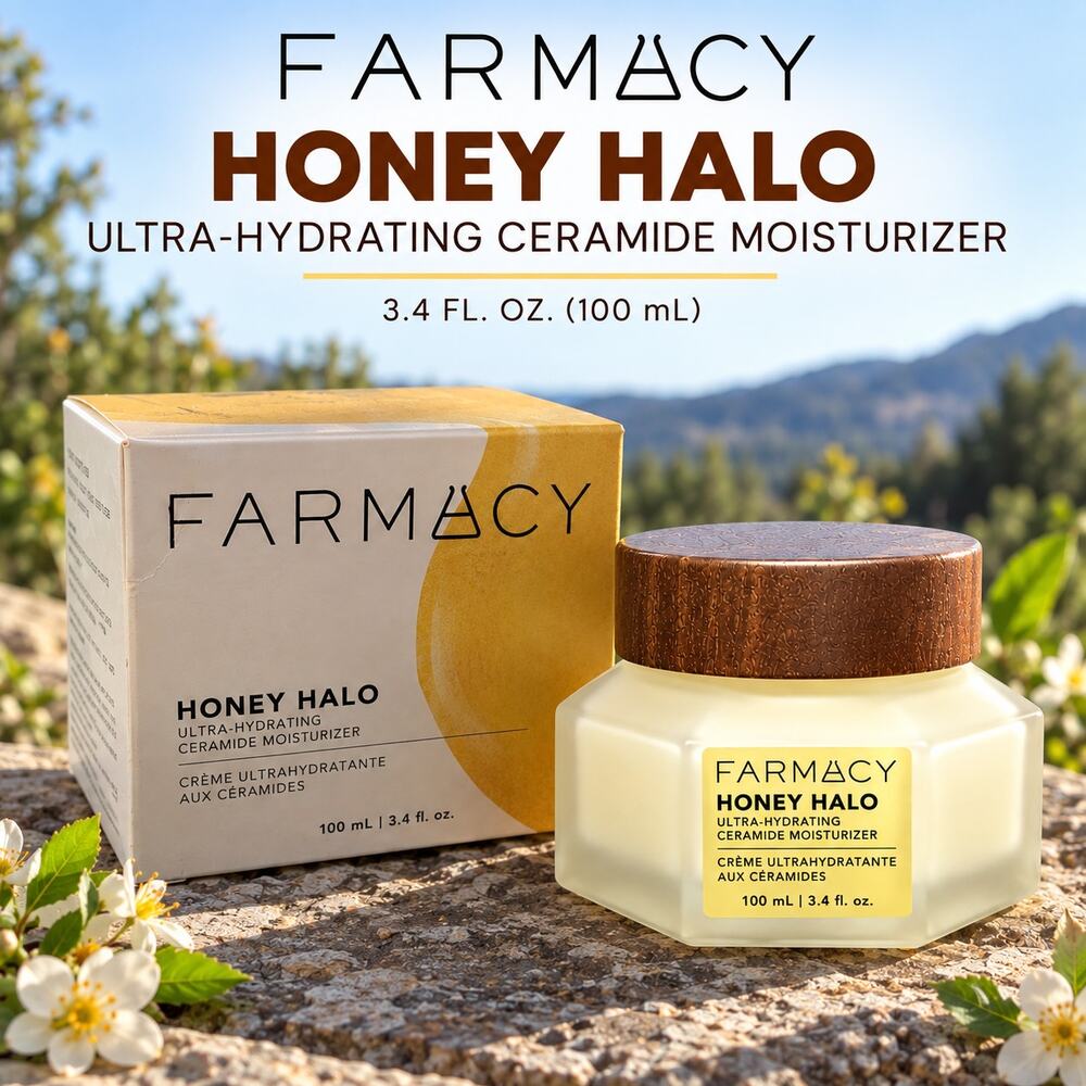 Farmacy Honey Halo Ultra Hydrating Ceramide Moisturizer, 3.4oz, 100 mL - New